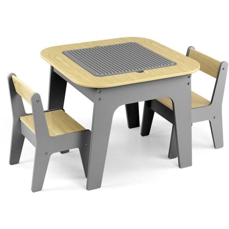 Dětský stůl a židle Milly Mally Olaf Blocks Dark Grey