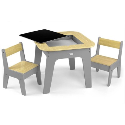 Dětský stůl a židle Milly Mally Olaf Blocks Dark Grey