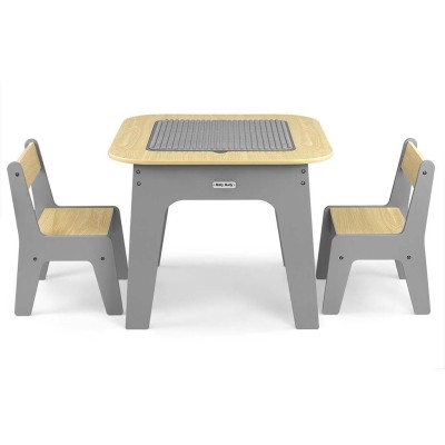 Dětský stůl a židle Milly Mally Olaf Blocks Dark Grey