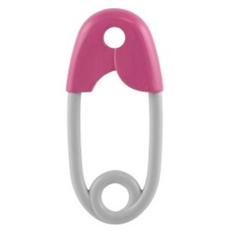 Chrastítko špendlík plast 12cm růžovošedé 12x19cm