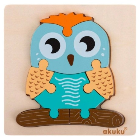 Edukační dřevěnná vkládačka - Sova