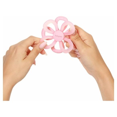 Silikonové kousátko Flower, růžové