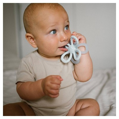 Silikonové kousátko Flower, modré