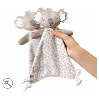 Plyšová hračka/přítulníček Koala Coco s držákem na dudlík, šedá