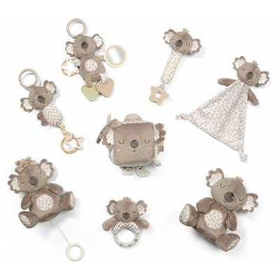 Plyšová hračka/přítulníček Koala Coco s držákem na dudlík, šedá