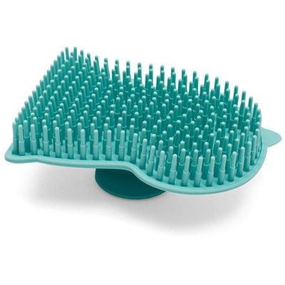 Dětský silikonový Koupelový kartáč New Baby modrý