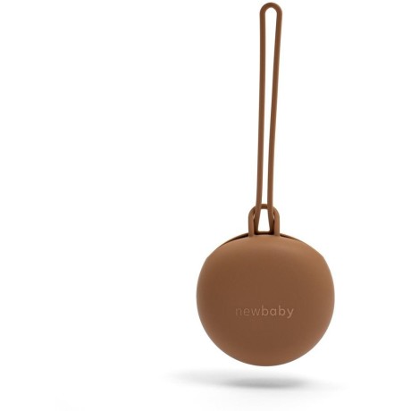 Silikonový obal na dudlík New Baby hnědý
