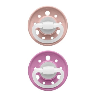 NIP CHERRY šidítko kaučuk,0-6m,2ks,red/pink