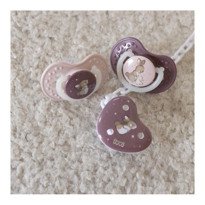 LOVI Dudlík silikonový dynamický NIGHT&DAY 3-6m 2ks holka