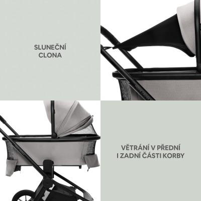 ZOPA Set Move Cross 3 + hluboká korba Move XL 3 + adaptéry, Toffee Brown Toffee Brown