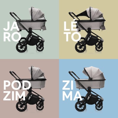 ZOPA Set Move Cross 3 + hluboká korba Move XL 3 + adaptéry, Toffee Brown Toffee Brown