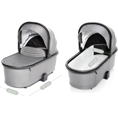 ZOPA Set Move Cross 3 + hluboká korba Move XL 3 + adaptéry, Boss Grey Boss Grey