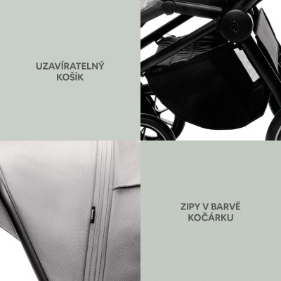 ZOPA Set Move Cross 3 + hluboká korba Move XL 3 + adaptéry, Boss Grey Boss Grey