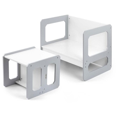 Sada nábytku Milly Mally Stella 3v1 stůl a židle Grey