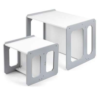 Sada nábytku Milly Mally Stella 3v1 stůl a židle Grey