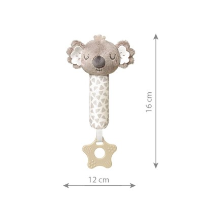 Plyšová hračka s pískátkem a kousátkem Koala Coco, šedá
