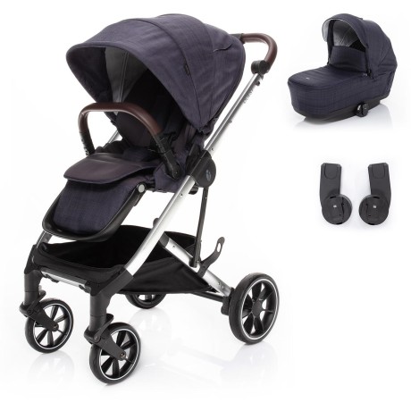 ZOPA Set kočárek Quest+ korba+ adaptéry, Midnight Navy/Silver Midnight Navy/Silver