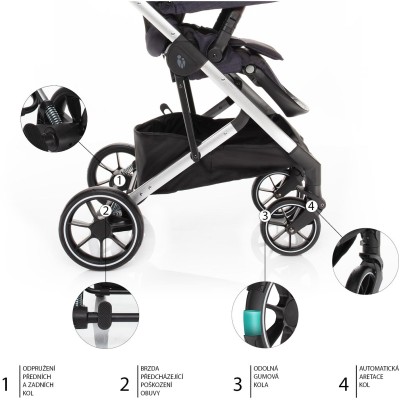 ZOPA Set kočárek Quest+ korba+ adaptéry, Midnight Navy/Silver Midnight Navy/Silver