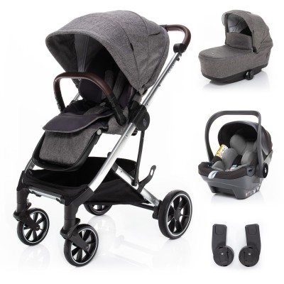 ZOPA Set kočárek Quest+ korba+ adaptéry+ autosedačka, Tornado Grey/Silver Tornado Grey/Silver