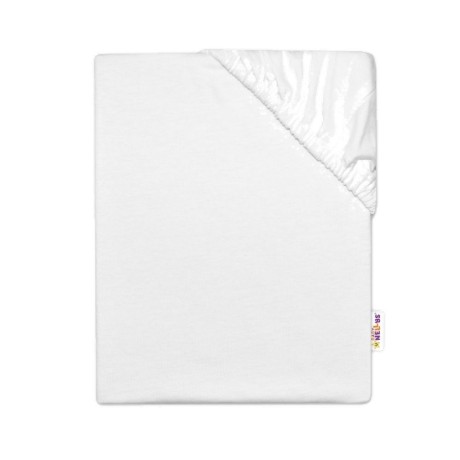 8596309204314_Dětské jersey prostěradlo do postýlky - bílá