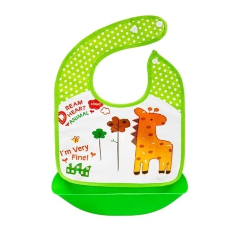 5902533175680_Silikonový bryndáček s kapsičkou Žirafa