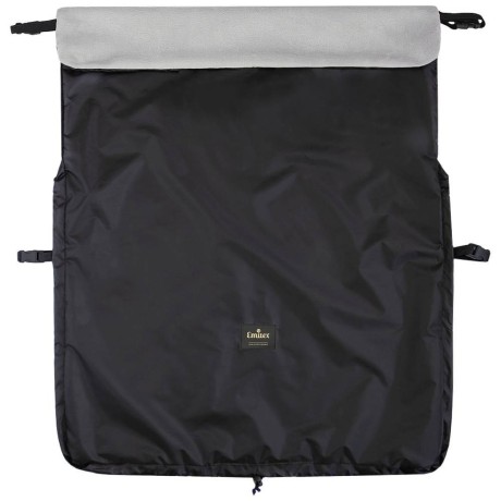 Nepadací deka černá + velvet světle šedá