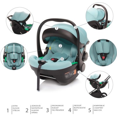 ZOPA Autosedačka XM Plus i-Size bundle, Coral Pink Coral Pink