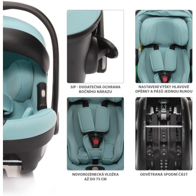 ZOPA Autosedačka XM Plus i-Size bundle, Boss Grey Boss Grey