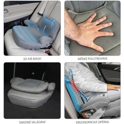 ZOPA Autosedačka iBooster i-Size, Boss Grey Boss Grey
