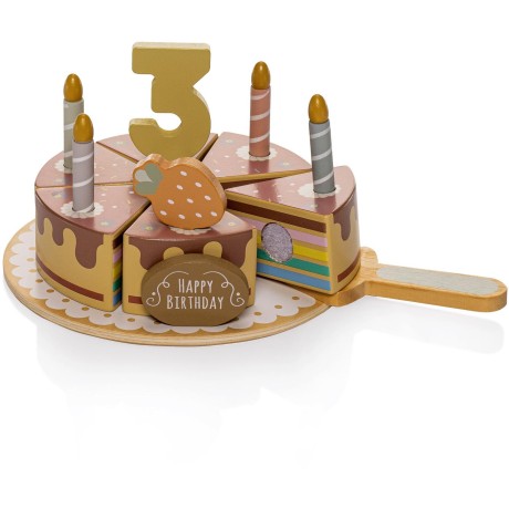 ZOPA Dřevěný narozeninový dort set