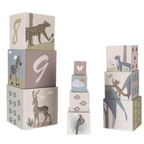 ZOPA Dětské stohovací kostky kartonové 10ks