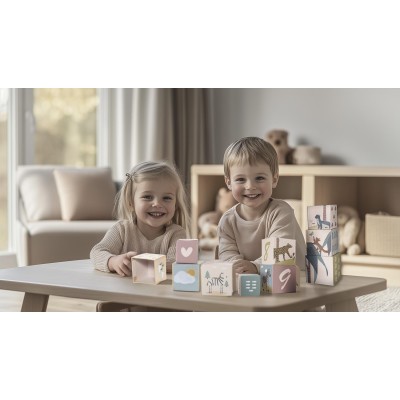 ZOPA Dětské stohovací kostky kartonové 10ks