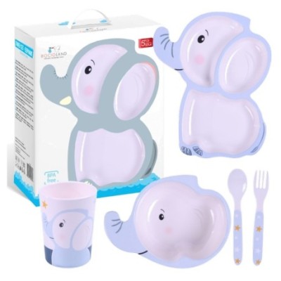 Sada dětského nádobí 5D pro děti - Slon