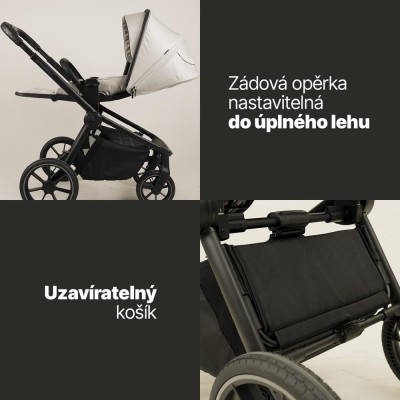 ZOPA Set Move Cross 5 + hluboká korba Move XL 5 + adaptéry, Rocky Green Rocky Green