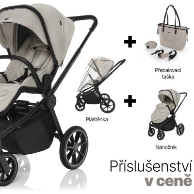 ZOPA Set Move Cross 5 + hluboká korba Move XL 5 + adaptéry, Rocky Green Rocky Green