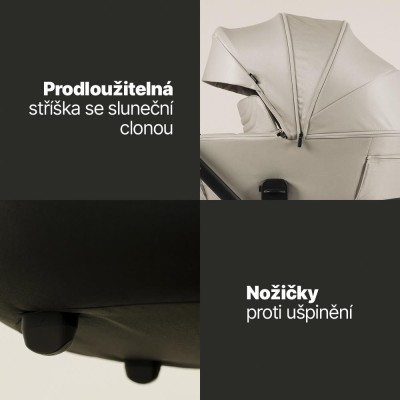 ZOPA Set Move Cross 5 + hluboká korba Move XL 5 + adaptéry, Rocky Green Rocky Green