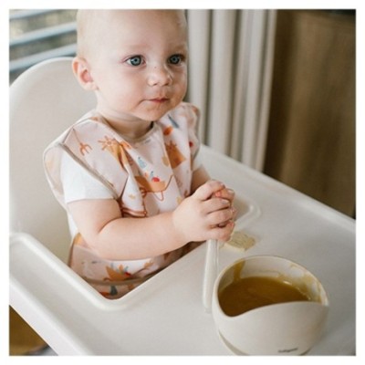 Silikonová miska s přísavkou - béžová