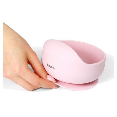 Silikonová miska s přísavkou - růžová