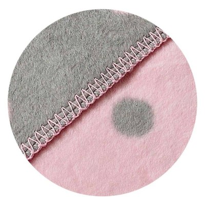 Růžová deka do kočárku s puntíky 75x100