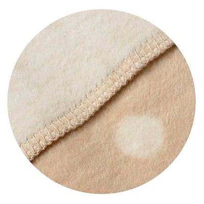 Béžová deka do kočárku s puntíky 75x100