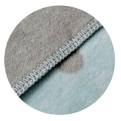 Modrá deka do kočárku s puntíky 75x100