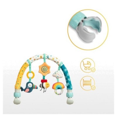 Plyšový oblouk s hračkami - Duha