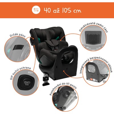 ZOPA Autosedačka Voyager Maxi, Night Black Night Black