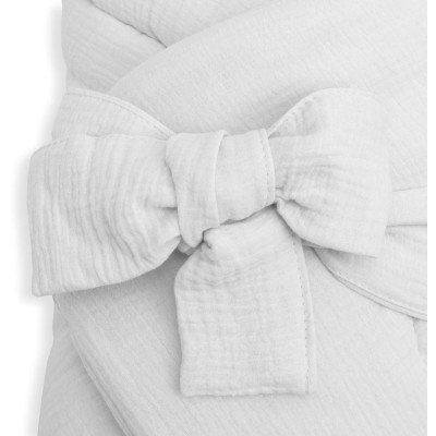 Mušelínová šněrovací zavinovačka New Baby white