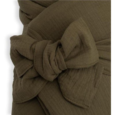 Mušelínová šněrovací zavinovačka New Baby olive