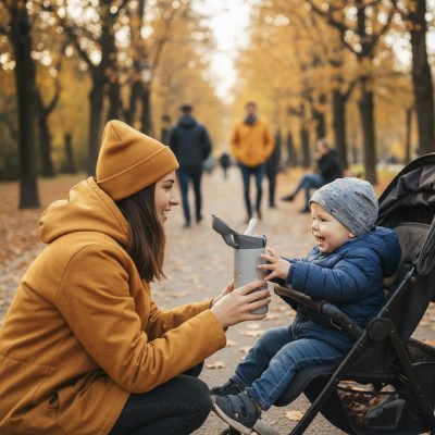 ZOPA Termoska na pití s pítkem 400 ml, Dino Dino