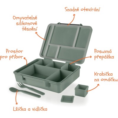 ZOPA Svačinový box 1330 ml, Mountains Mountains