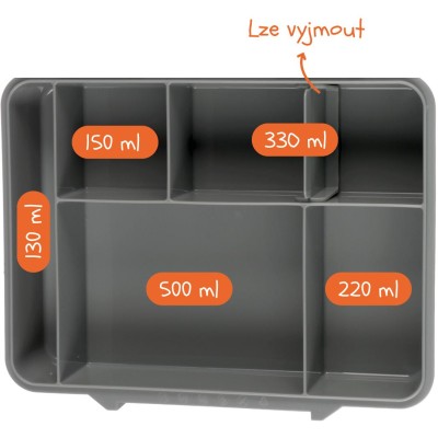 ZOPA Svačinový box 1330 ml, Mountains Mountains