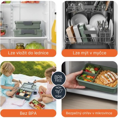 ZOPA Svačinový box 1330 ml, Safari Safari