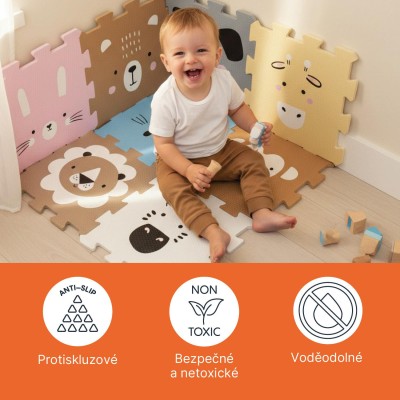 ZOPA Pěnová podložka Puzzle 30x30 cm 9ks, Forest Forest